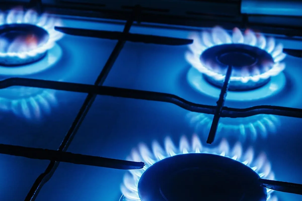 Quemadores de gas con llama azul, comprobación de la combustión al reparar una cocina de butano